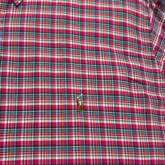 Ralph Lauren Pink Blue Check Classic Button Down Shirt sz 4XLT - Picture 3 of 10